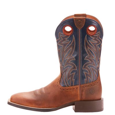 Ariat Sport Sidebet Bakır / Lacivert Western Csizma Erkek (29201-422)